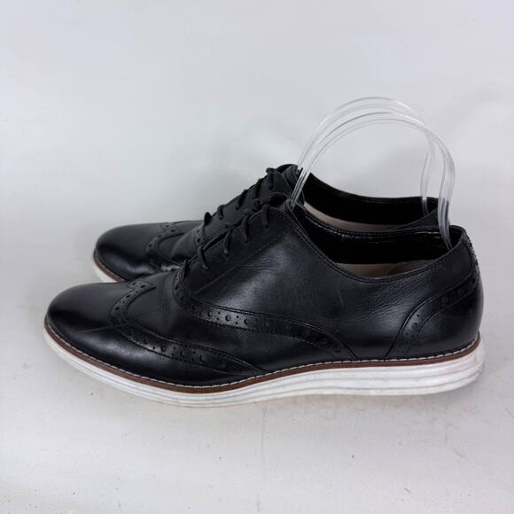 Cole Haan ØriginalGrand Wingtip Oxford Men\'s 9 Black Leather Lace-Up Low Top main image 7